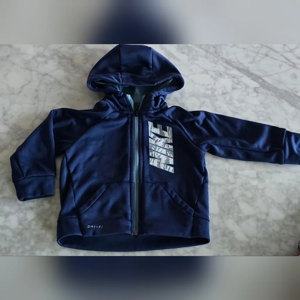 Nike‎ Dri-FIT 18 Months Baby Full Zip Hoodie Blue